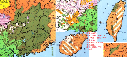 客家话地域分布 客家话地域分布