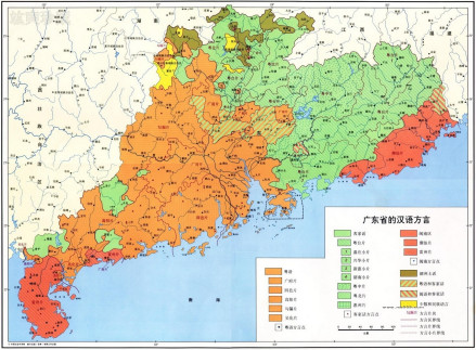 广东汉语方言地图  广东汉语方言地图