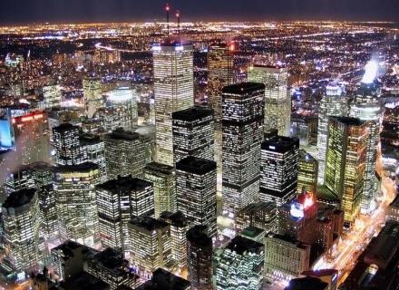 多伦多市中心的夜色