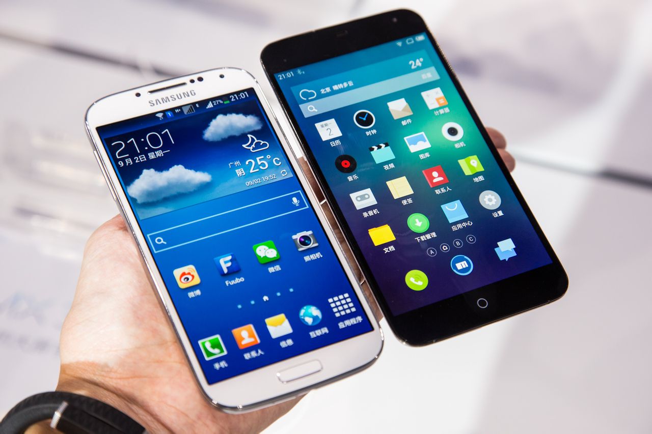 <p>三星GALAXY S4与魅族MX3