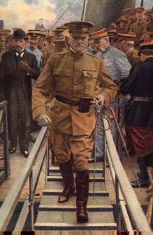 1917年，潘兴在法国登陆