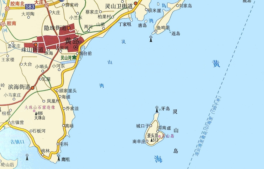 灵山岛在黄岛区的位置