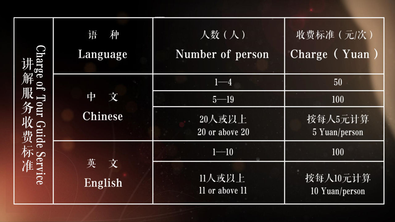 收费标准