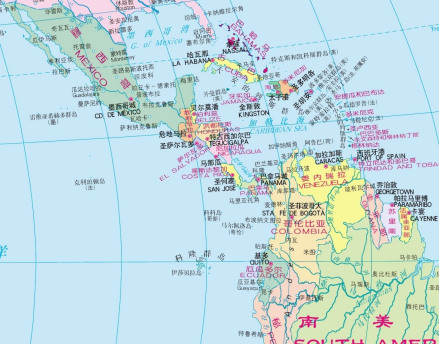 中美洲地图