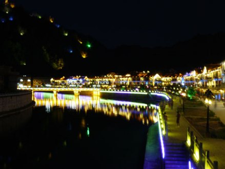 黔东南州雷山县河流夜景