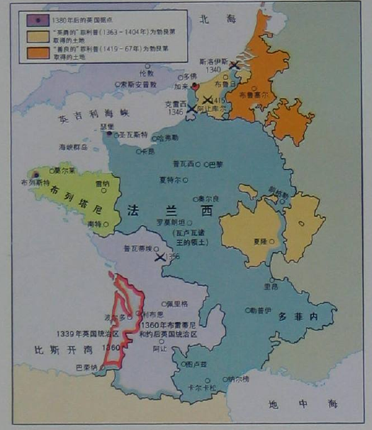 百年战争形势 
