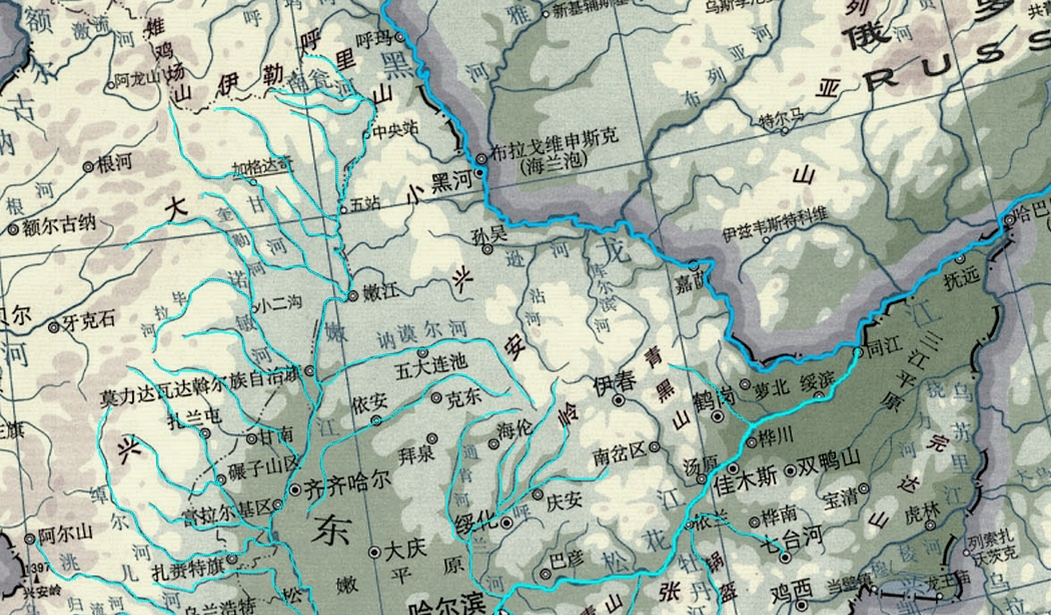 松花江的位置及水系分布