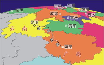 南昆铁路线路图
