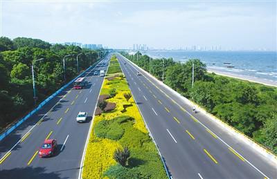 青岛胶州湾隧道相接道路图