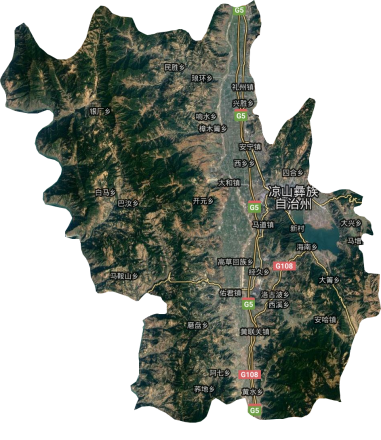 西昌市卫星图