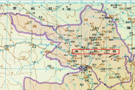 谭其骧《中国历史地图集》南阳郡 