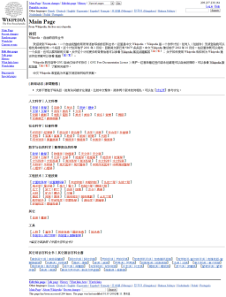 2002年11月6日的中文维基百科主页