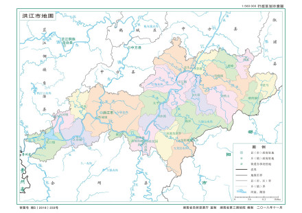  洪江市行政区划图