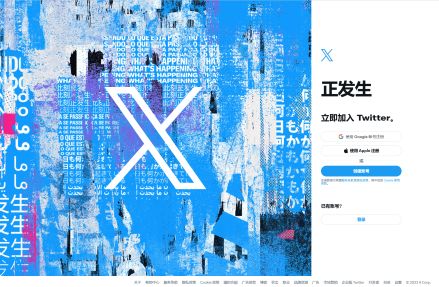 X登录页面