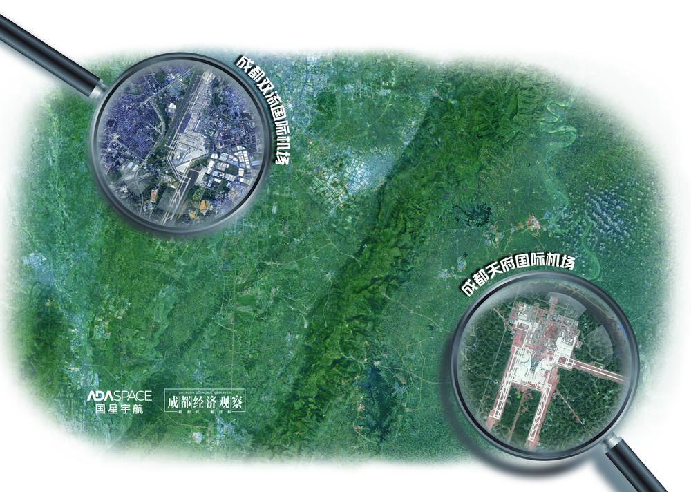 成都一市两场位置示意图