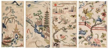 白缎地拉锁子串珠挽袖（局部）