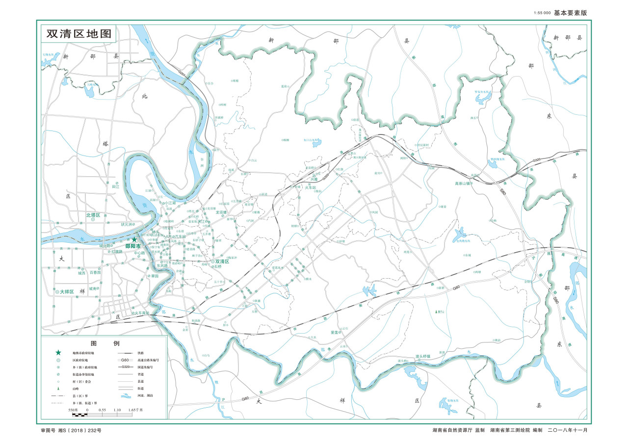  双清区标准地图