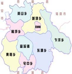 柘荣县政区图