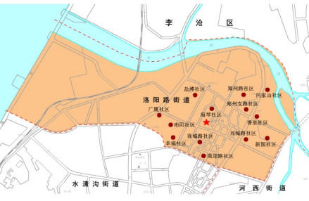 洛阳路街道地理位置图