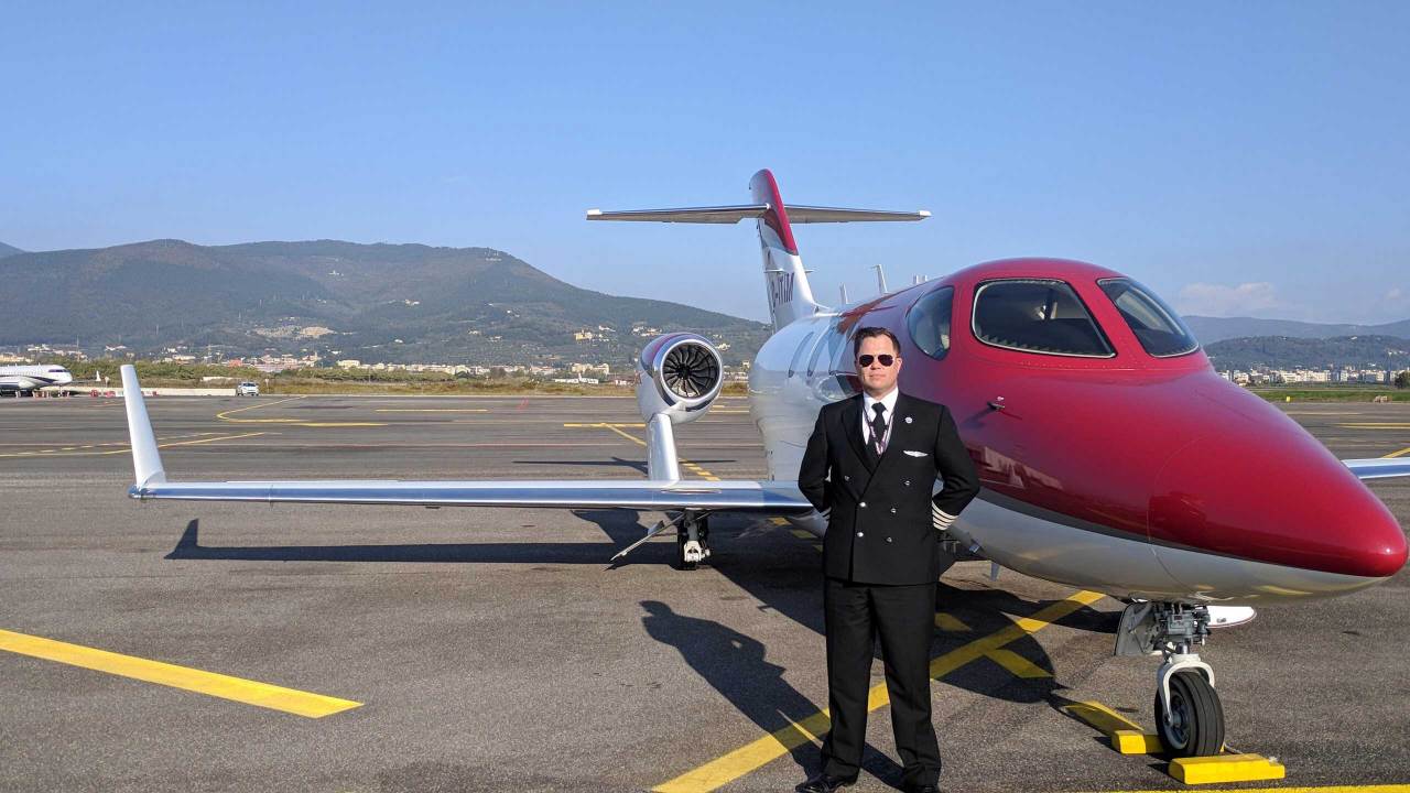 一架正在英国服役的HondaJet