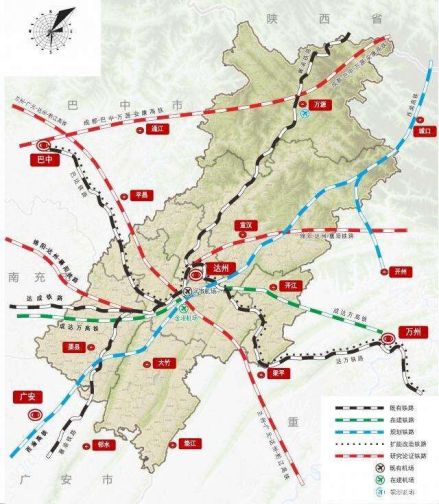 达州铁路示意图