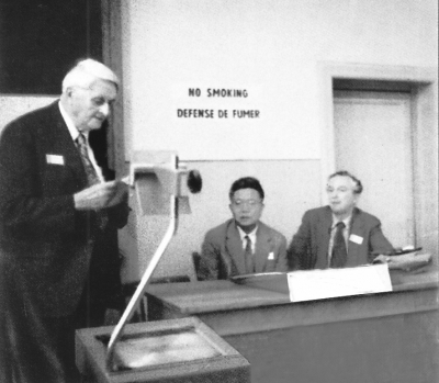 李约瑟、席泽宗在1981年第16届国际科学史大会