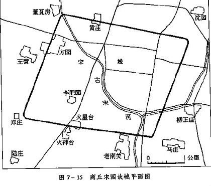 宋国都城商丘平面图