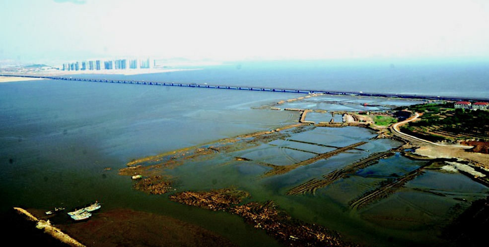 胶州湾东北端女姑口和红山岛间海域