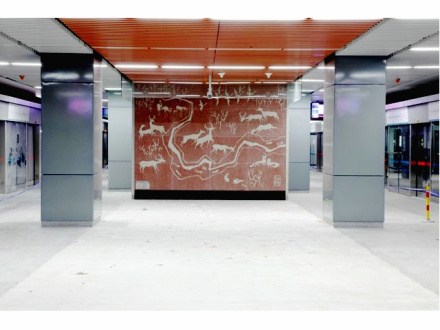 A浮雕《南囿秋风》 