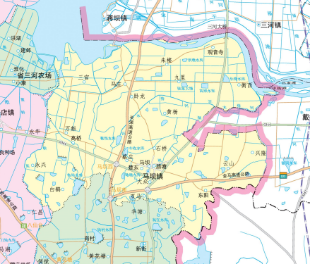 马坝镇政区图（2020年）