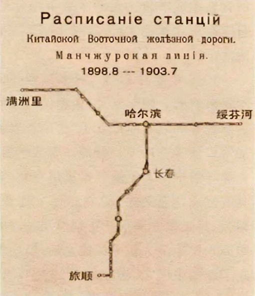 中东铁路线路示意图