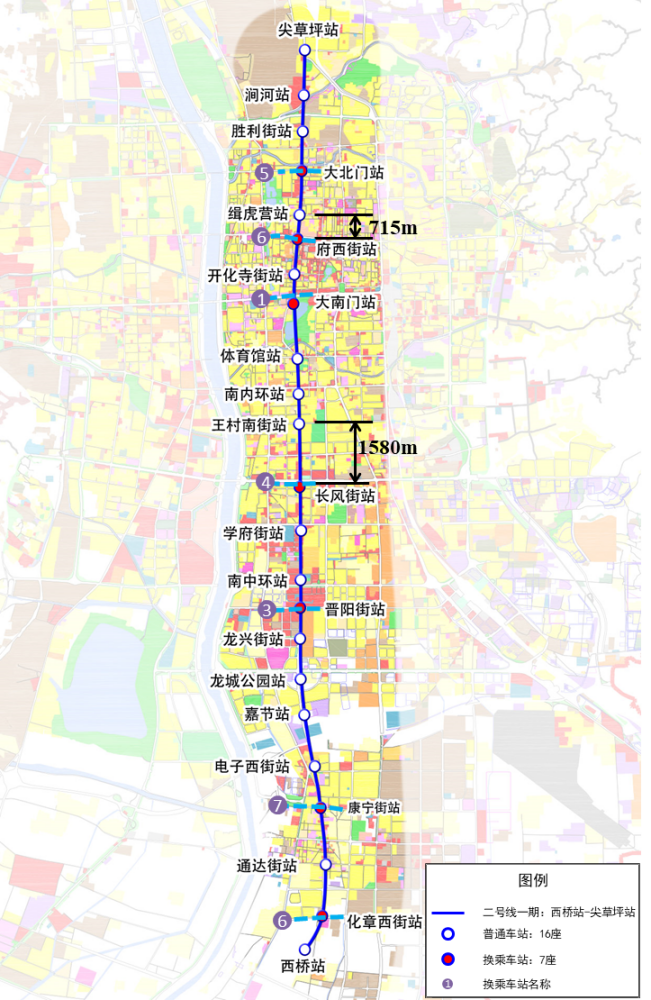 太原地铁2号线线路走向示意图