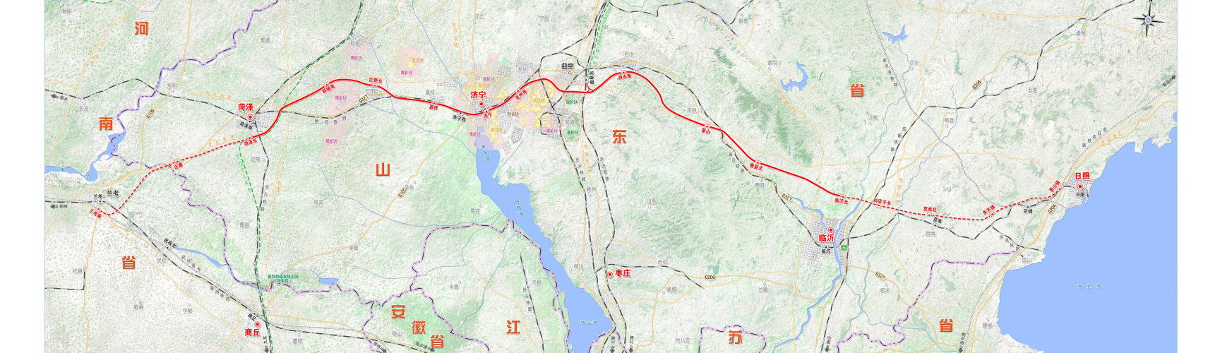日兰高速铁路全线线路走向图