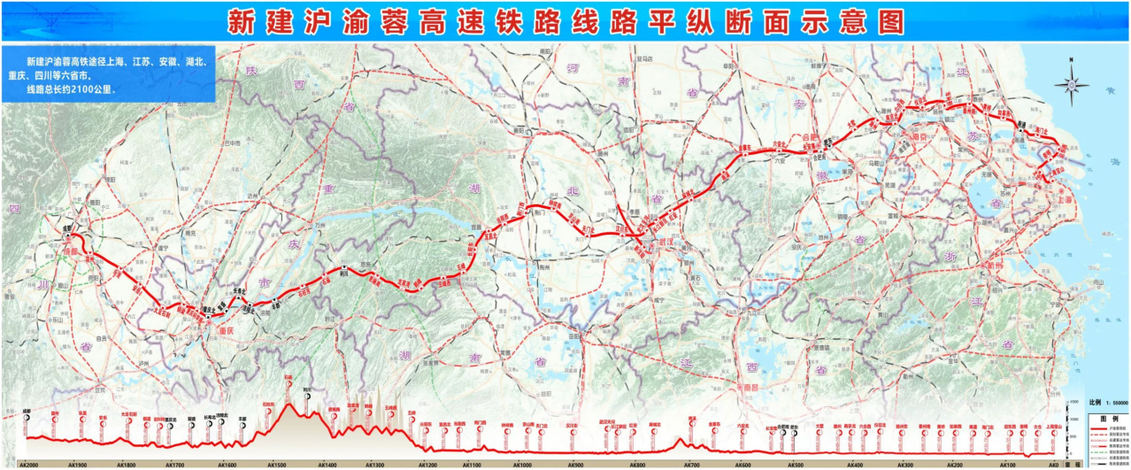 沪渝蓉高铁示意图