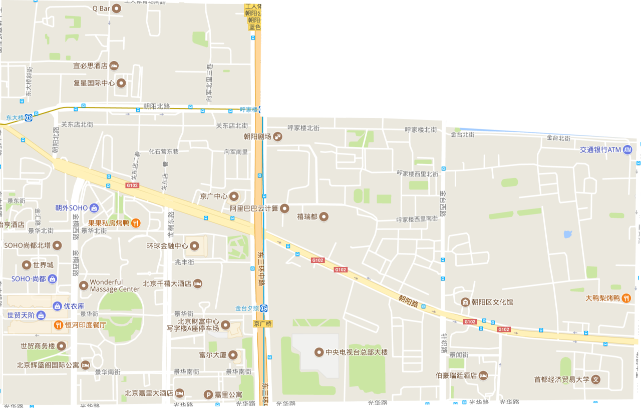 呼家楼街道电子交通图