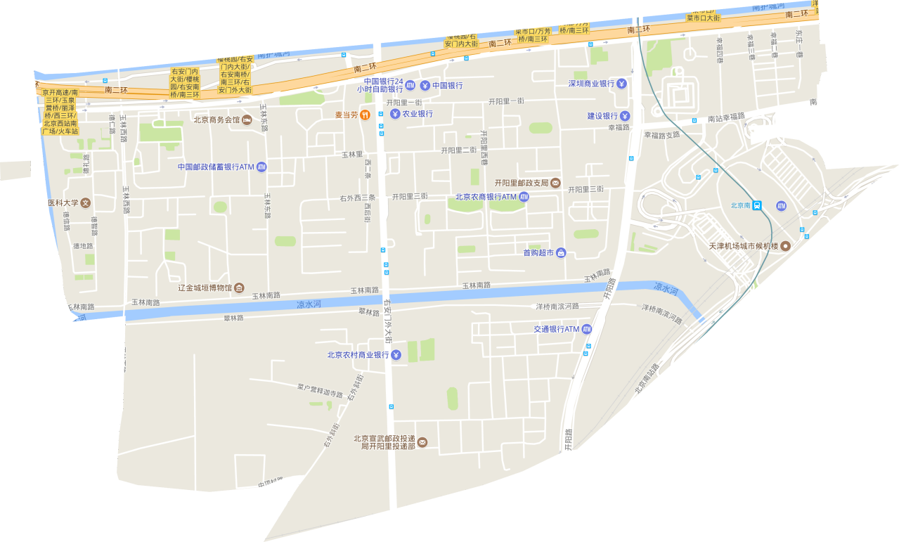 右安门街道电子交通图