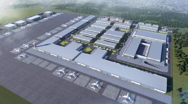 嘉兴南湖机场物流枢纽效果图