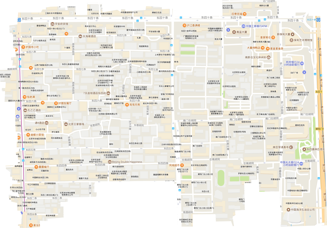 东四街道电子地形图