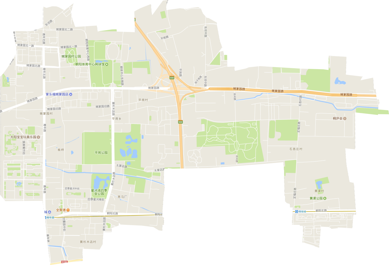 平房乡（地区）电子交通图
