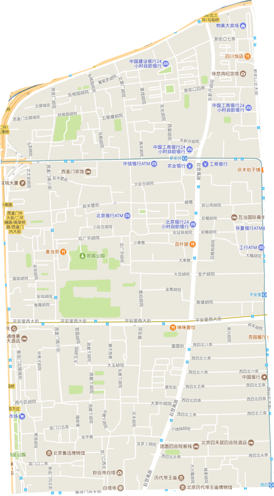 新街口街道电子地形图