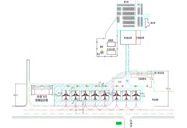 衢州机场民航设施改扩建工程平面图