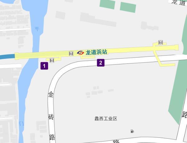 龙道浜站车站周边示意图