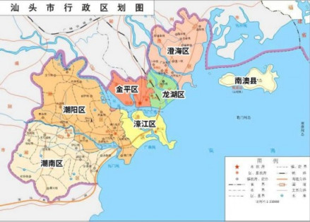 汕头行政区划图