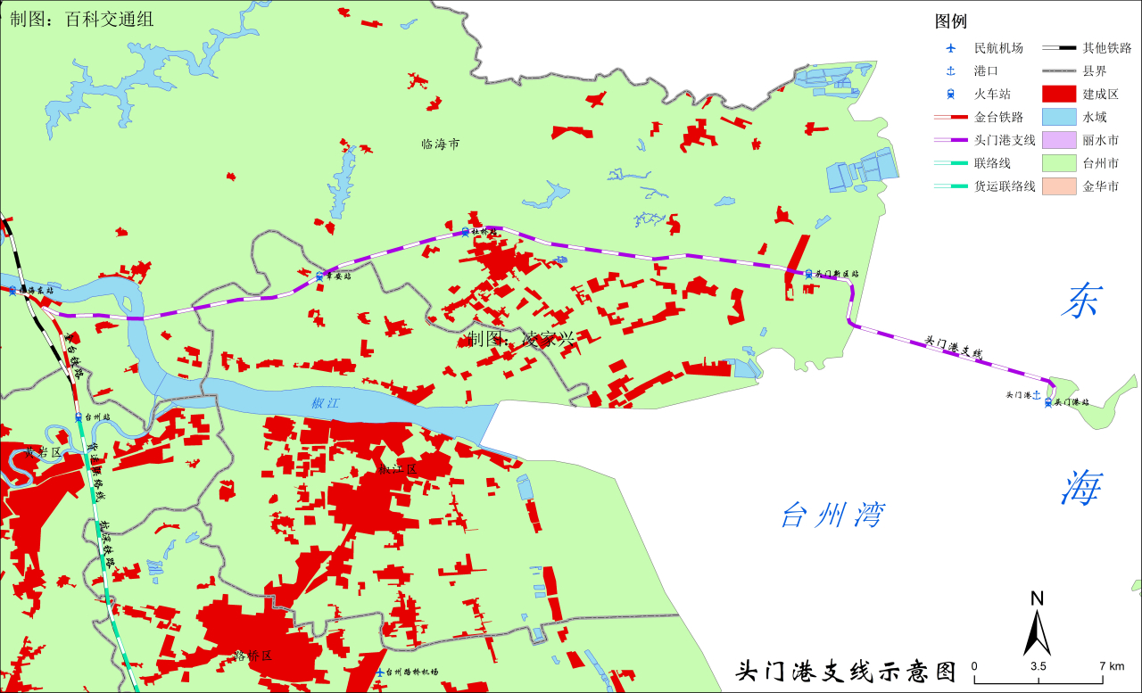 头门港支线示意图