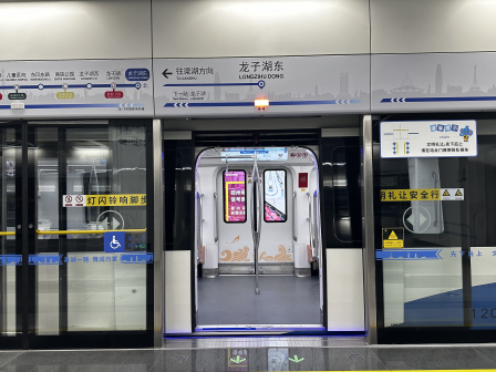12号线列车停靠龙子湖东站