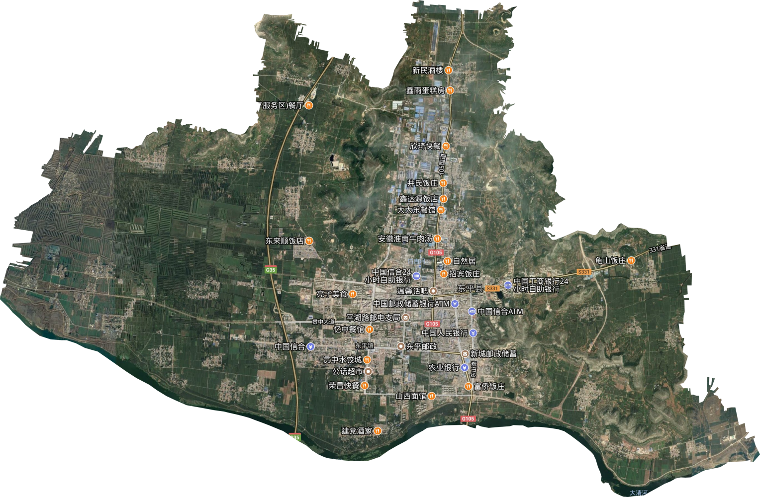 东平街道卫星地图