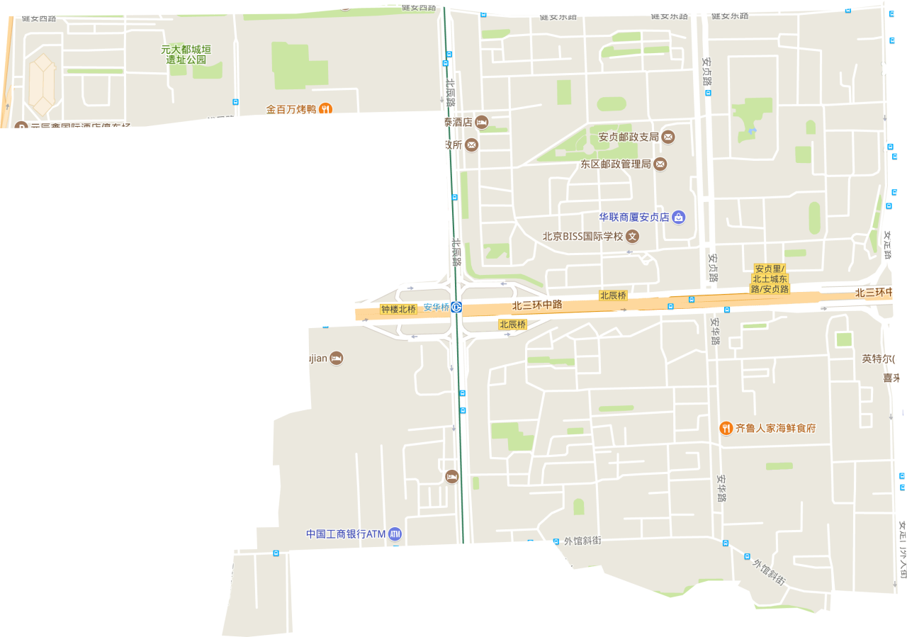 安贞街道交通地图