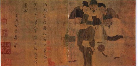 《宋太祖蹴鞠图》（年少无须者为楚昭辅） 