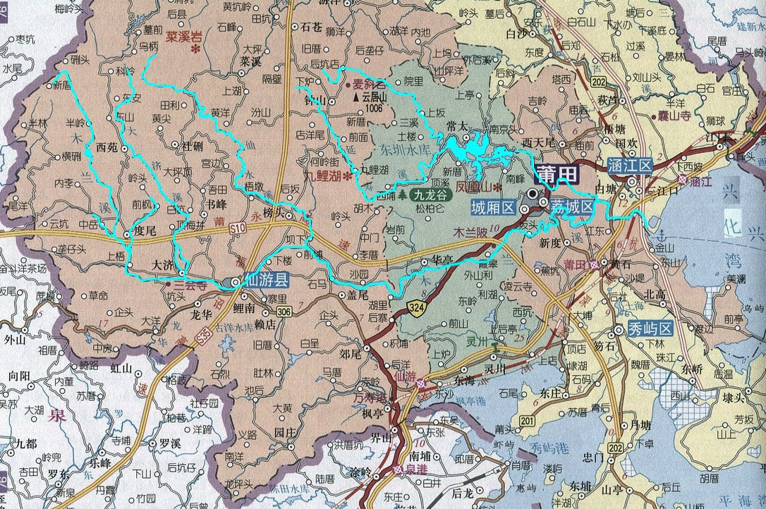 木兰溪干流概况