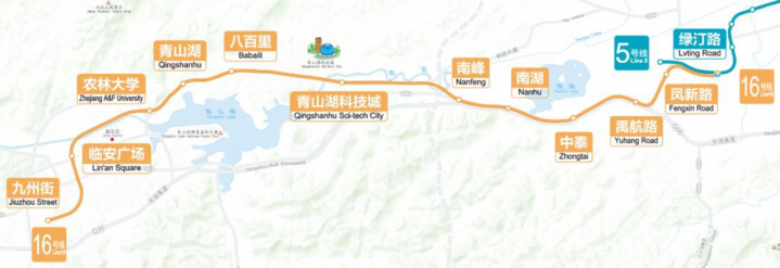杭州地铁16号线线路走向